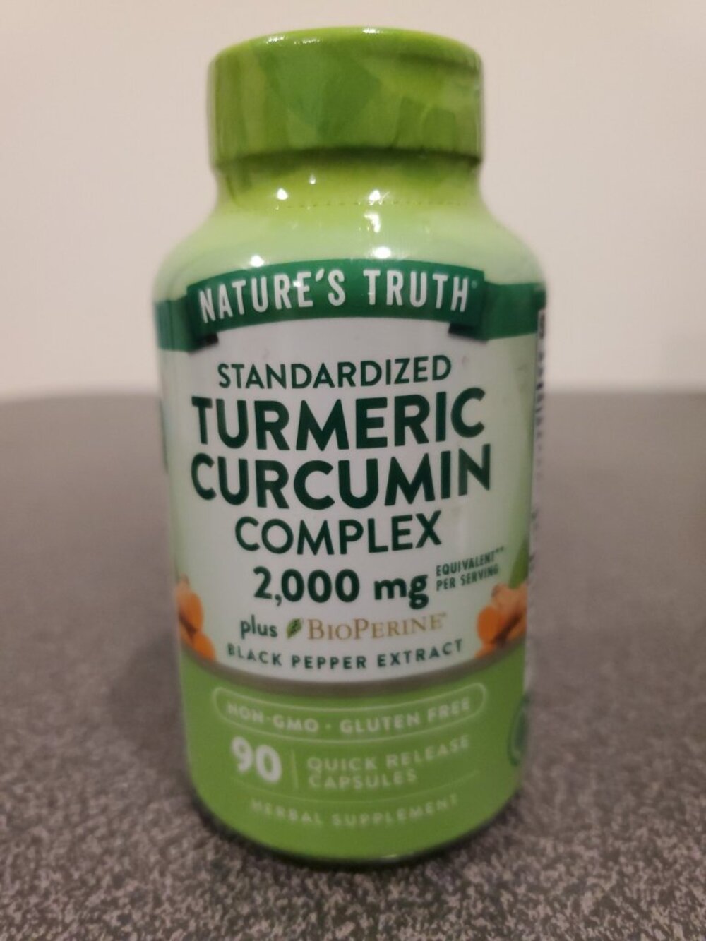 Nature's Truth 2000mg TURMERIC CURCUMIN Complex +Black Pepper 90 Capsules 5/27